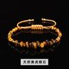 Jingde joyería pulsera tejida de grava de cristal natural para mujer estilo ins pulsera irregular de jade joyería al por mayor