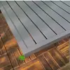 Mesa Extensível para Exterior com Tampo de Lâminas de Alumínio Extensível, Design Borboleta Dobrável, Adequada para Pátio, Casa de Hóspedes, Terraço e Uso de Lazer