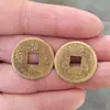 Liga de cobre dourada dinheiro fortuna em tesouro 1,0 cm 1,5 cm 2 cm 2,4 cm mini porta-retrato de cobre acessórios da árvore da fortuna