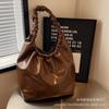 2026 Bolso Cubo Simple Plegado de Gran Capacidad para Viajes Diarios, Bolso Tote de Hombro Único a la Moda Retro