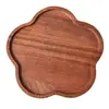 Bandeja de madeira ébano, bandeja de servir de madeira de alta qualidade, bandeja de madeira em formato de nuvem para uso doméstico, bandeja para arranjo de flores, bandeja de chá, bandeja de frutas, bandeja de madeira maciça