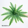 Sensación al tacto hierba persa colgante hojas grandes de helecho decoración de pared simulación pared de fondo de planta verde estilo bosque paisajismo helecho plantas falsas