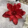 Decoraciones de Flores de Navidad Accesorios Hechos a Mano para Árbol de Navidad Flores de Simulación Flores de Navidad Modernas y Sencillas Decoración del Hogar Flores de Navidad