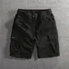 Pantalones Cortos de Trabajo Ligeros de Verano para Hombre, Corte Holgado, Sin Estirar, Ligeros, Deportivos, Bolsillos Múltiples, Casual, de Longitud Media, Negro