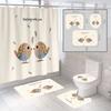 Cortina divisoria de baño para el hogar, impresión de moho, impermeable, poliéster 90g, venta al por mayor, venta directa de fábrica