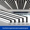 Tira de luz led alumínio quadrado passe grade de luz especial linha de teto luz iluminação comercial ginásio lustre de escritório