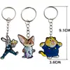 Chaveiro Transfronteiriço Pingente de Desenho Animado Decoração Acessórios para Mochila Joias Fivela Decorativa Venda por Atacado de Fábrica Zootopia