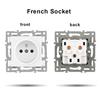 Tipo 82 Combinação Padrão Europeu Alemão Branco PC Painel Interruptor de Parede Soquete Função Módulo Combinação Padrão Europeu USB