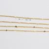 Cadena con Lentejuelas en Forma de O Rellena de Oro de 18 Quilates Cadena de Cobre que Conserva el Color Pulsera Semi-Terminada Hecha a Mano Cadena para Collar Material para Joyería
