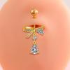 Anillo para Ombligo de Aleación de Titanio F136 con Lazo y Forma de Gota de Agua Joyería para Piercings de Material G23 Exportación Directa de Joyería