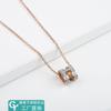 Colgante de oro simple de doble cara con letra H de moda europea y americana, cadena de clavícula retro de lujo ligera de acero inoxidable, accesorios femeninos