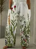Calça Longa Feminina Estilo Europeu, Americano e Coreano com Bolsos Duplos, Design Artístico Criativo Colorido Confortável Único, Impressão Digital 3D