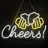 Decoración de pared de neón de Amazon BAR bar tarro de cerveza restaurante Letrero LED cartelera tablero de luz luminosa