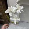 Plantas Verdes Artificiais para Casamento, Grama Aspargo Verde Estilo Floresta, Flores Artificiais Verdes, Materiais Florais Artificiais para Casamento, Série de Decoração para Salão de Casamento