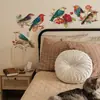Pegatinas Decorativas de Pared Estilo Chino Retro con Rama Floral y Pájaro Fun-E361 para Dormitorio y Estudio, Autoadhesivas, Venta al por Mayor para Exportación