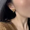 Pendientes de Fuegos Artificiales con Perlas Maillard Otoño e Invierno 2025 Nuevos Pendientes Populares para Mujeres de Nicho