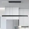 Luminária pendente linear longa para restaurante sala de jantar balcão de bar designer minimalista mesa de jantar iluminação moderna simples nórdico estúdio