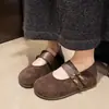 Zapatos Mary Jane de Boca Baja con Aumento Interno de Altura para Mujer 2026 Estilo Nuevo de Otoño Versátiles Zapatos de Suela Gruesa de Dos Usos