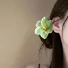 Didy No Tiene Miedo del Mismo Pasador Verde de Phalaenopsis Flor Lateral Flor Artificial Tocado Accesorios para el Cabello de Viaje a la Costa