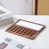 Caja de Pintura de Madera Spot Estilo Ins para Niños Caja de Pintura de Madera 12 Compartimentos 24 Compartimentos Caja Paleta de Acuarela Caja de Madera para Pigmentos