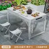 Mesa Dobrável de Liga de Alumínio para Acampamento ao Ar Livre, Mesa Dobrável Portátil para Conferências, Mesa Pequena Simples