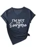 EU NÃO SOU PARA TODO MUNDO. Camiseta Feminina de Manga Curta com Decote V Simples e Versátil para Exportação - Site Independente Europeu e Americano do Ebay