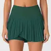 Conjunto de Roupa Fitness com Sensação de Segunda Pele para Mulheres, Conjunto de Duas Peças com Saia e Manga Curta Respirável para Primavera e Verão, Roupa Profissional para Tênis ao Ar Livre