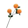 Bola de flor de diente de león artificial de 3 cabezas, adecuada para decoraciones de bodas, arreglos de pasillo, arreglos florales de suelo y decoración del hogar/sala de estar; flores de seda