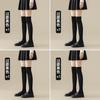Calcetines Adelgazantes de Compresión para Piernas para Mujer, Algodón Puro, Estilo Delgado para Primavera y Otoño, Calcetines JK para Pantorrilla, Calcetines de Media Caña hasta la Rodilla, Absorbentes de Sudor y Transpirables, Calcetines Zhuji