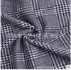 Tela para pantalones de traje de jacquard de punto a cuadros pata de gallo blanco y negro ropa venta directa de fábrica