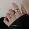 Anillo Abierto Irregular de Guisantes Brillantes Moda Ins Europea y Americana Anillo para el Dedo Versátil Anillo para el Dedo de Lujo Ligero de Alta Calidad para Mujeres