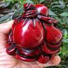Adornos de Buda Buda sonriente resina Buda Maitreya artesanías venta al por mayor imitación caoba mini pequeño Buda coche coche hogar rojo