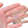 Collar Cuadrado de Diamantes Brillantes, Lujo Ligero para Mujer, Diseño de Nicho con Sensación de Alta Gama, Cadena Delicada para Clavícula, Exquisito Lujo Ligero, un Regalo para Novia