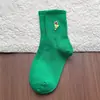 Calcetines Rojos para Mujer, Calcetines de Media Pantorrilla para Otoño e Invierno Navidad, Absorbentes de Sudor, Antiolor, Bordado de Dibujos Animados, Estilo a Juego para Parejas, Calcetines Cálidos de Algodón al por Mayor