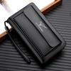 Bolso de mano para hombre, nuevo, 2021, con doble cremallera, gran capacidad, informal, para negocios, cartera, bolso para teléfono móvil.
