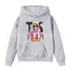 Sudadera con Capucha de Color Sólido Estampada con Letras Primavera y Otoño Ropa de Forro Polar para Niños con Bolsillo Top con Logo Fijo