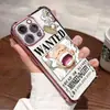 Funda para Teléfono para Hombre Nika Luffy Orden de Búsqueda para Apple 15 Pro Max Galvanizada Cuatro Esquinas Anti-Caídas Bolsa de Aire iPhone 17