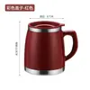 Taza Termo de Acero Inoxidable para Hombres y Mujeres con Asa Taza de Té Taza de Café Oficina Taza Sencilla para Beber