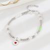 Pulsera de perlas rojas estilo Niche Ins en plata de ley S925, estilo coreano, elegante y moderna, con cuentas redondas para mujer.