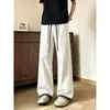 Comercio Exterior Verano Fino Seda de Hielo Transpirables Secado Rápido Retro Pierna Recta Micro Flare Pantalones Pantalones de Patchwork a Cuadros Pantalones Casuales Hombres Mujeres