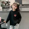 Camiseta Casual da Moda Estilo Primavera e Outono para Bebês Meninas Top Camisa Tendência 100% Algodão Puro Manga Longa Infantil para Crianças Pequenas e Bebês Camada Base