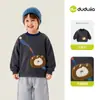 Dududu Home Ropa de Invierno con Forro Polar para Niños Sudadera de Manga Larga Cálida para Niños Ropa de Invierno para Niñas Tops Engrosados Ropa Infantil Moderna