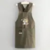 Avental Impermeável Moda Cozinha Doméstico Manga Longa Novo Avental Cozinha Anti-Mancha Roupa de Trabalho Avental Especial para Catering