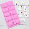 Molde de Sabão Artesanal de Silicone com Renda de Gato de Desenho Animado, Molde de Chocolate, Ferramenta de Confeitaria DIY - Peça Única