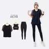 Conjunto Esportivo de Corrida, Fitness e Yoga com Capuz e Manga Curta para Mulheres Plus Size, Esconde a Barriga, Emagrecimento, Caimento Solto