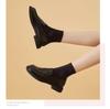 Zapatos de Cuero Negros para Mujer 2026 Nuevo Estilo Primavera y Otoño Versátiles Suela Gruesa Cómodos Estilo Británico Mocasines Punta Redonda Zapatos de un Solo Color Talla Grande