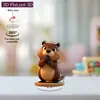 Impresión Plana Transfronteriza 2D Plano Rotación de 360 Grados Escena de Nieve Casa de Pingüinos Decoración de Escritorio Interior y Exterior Festival