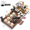 Bandeja de té para el hogar Mesa de té de madera Juego de Mar de Té grande de una sola pieza cuatro en uno soporte para estufa eléctrica automática generación