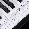 Adesivo de teclado de piano adulto infantil 88/61/54 teclas sem cola adesivo estático transparente espectro de cinco linhas espectro simples