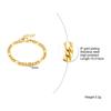 Acero inoxidable tres en uno cadena NK pulsera de acero de titanio oro 5mm/7mm color acero joyería para hombres y mujeres al por mayor BR-1076